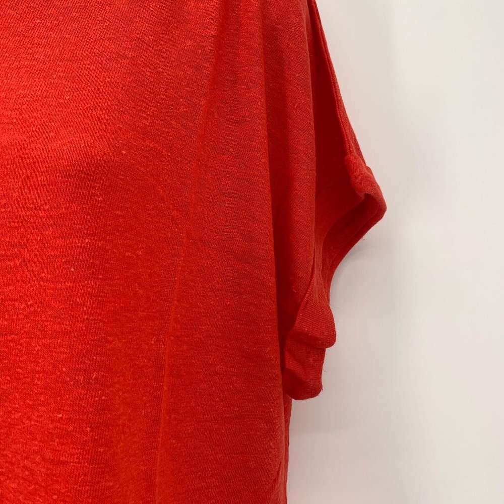 NWT Ava & Viv Red Short Sleeve Round Neck Linen T-Shirt Plus Size X - Picture 2 of 5